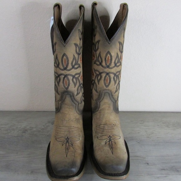 Circle G by Corral Women's Flowered Embroidery Square Toe Western Boots L2032 - Picture 3 of 4